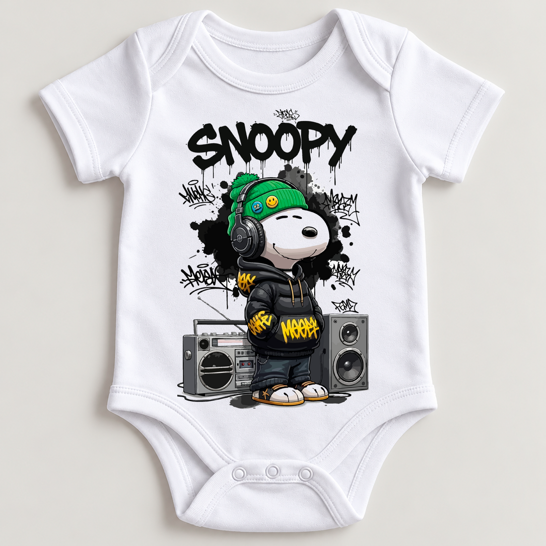 Body de Bebé Snoopy Urban – Estilo Hip Hop | SAMALEY