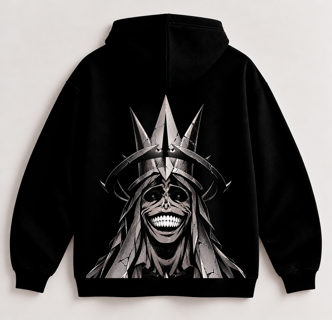 Sudadera DIVINE SMILE Negra Anime Oscuro | SAMALEY