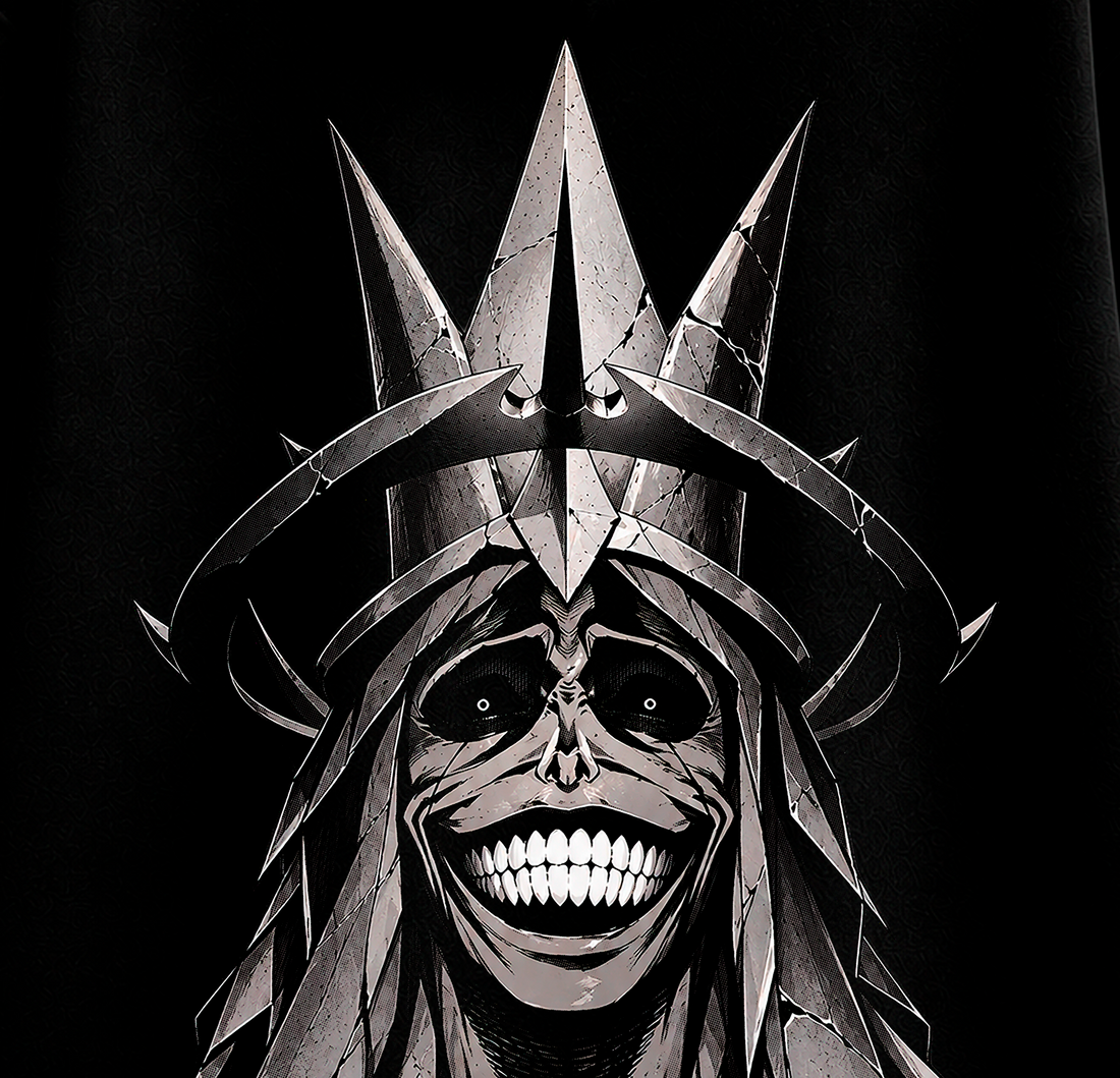 Sudadera DIVINE SMILE Negra Anime Oscuro | SAMALEY