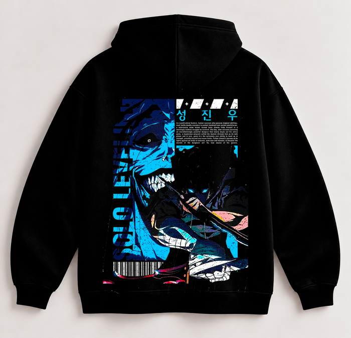 Sudadera SHADOW MONARCH Negra Estilo Anime | SAMALEY