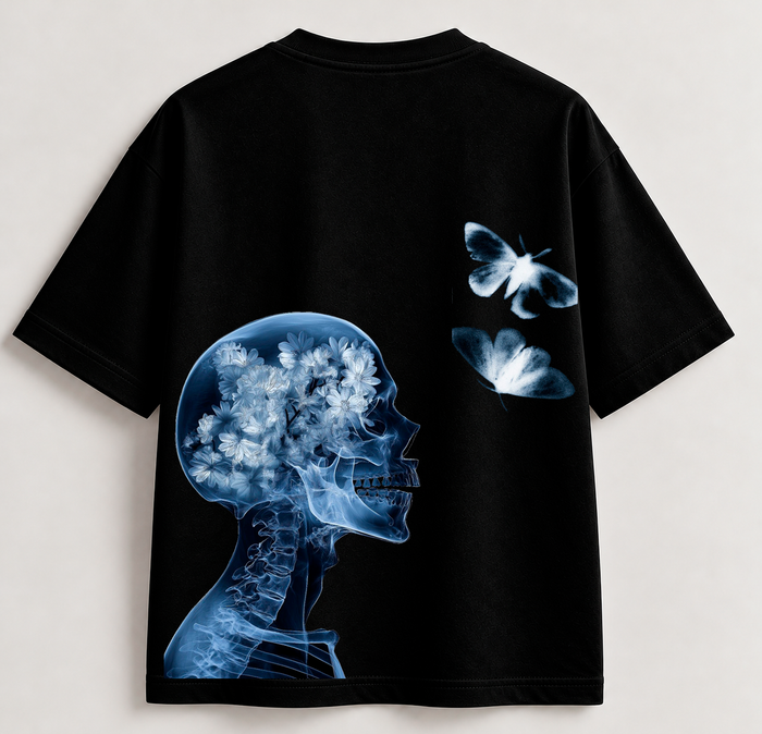 CRÁNEO EN FLOR – Camiseta Oversize