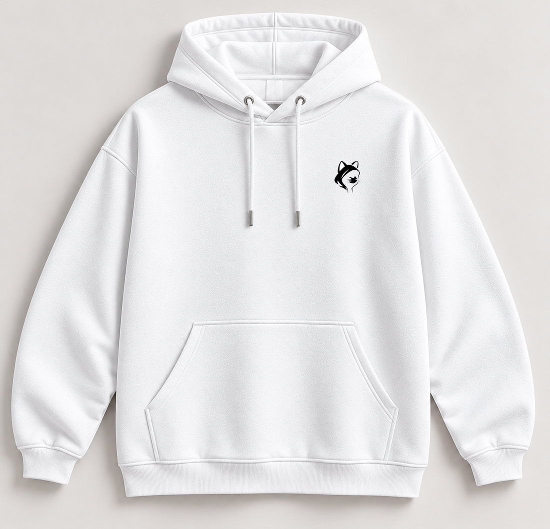 Sudadera STRAW HAT Calavera Pirata Blanca | SAMALEY