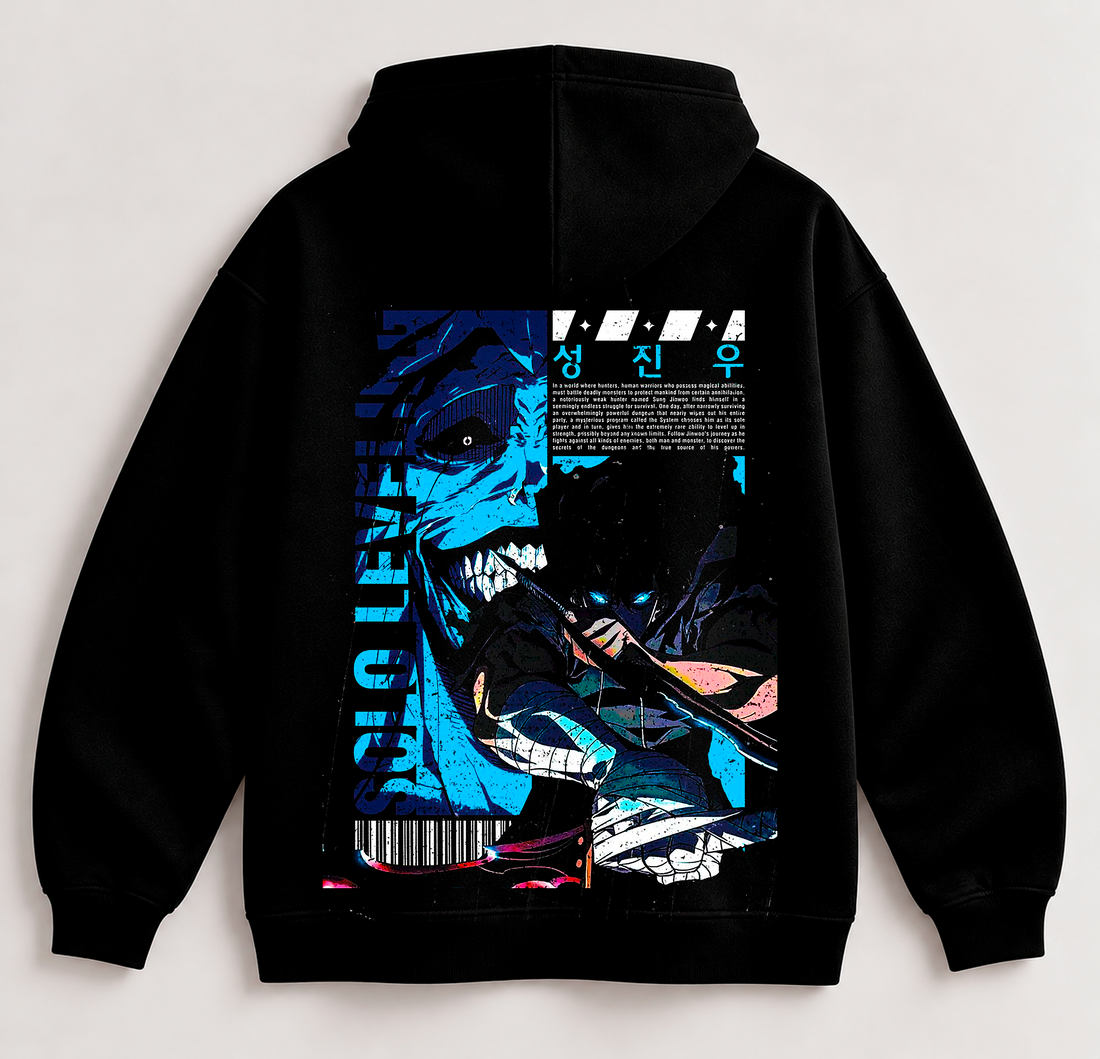 Sudadera SHADOW MONARCH Negra Estilo Anime | SAMALEY