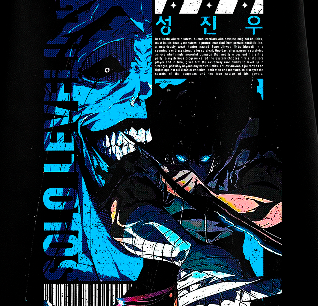 Sudadera SHADOW MONARCH Negra Estilo Anime | SAMALEY